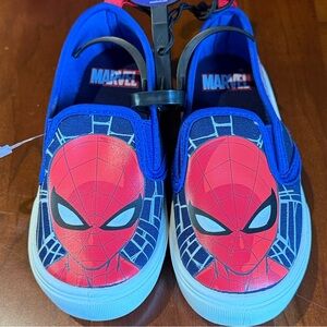 Marvel Spider-Man Kids Shoes - Blue and Red Slip On Size 8